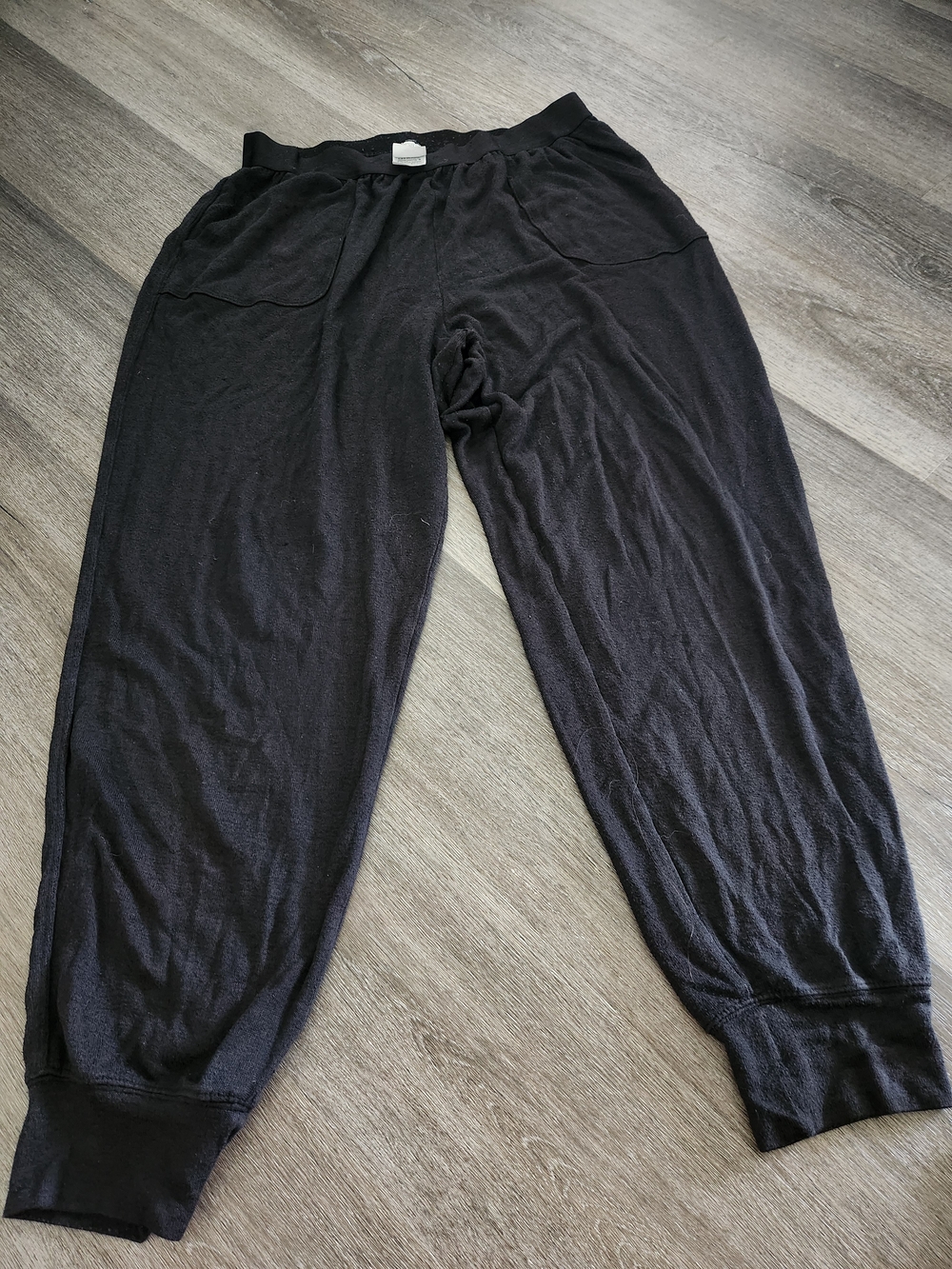 PINK Victoria's Secret Women's Black Knit with Elastic Waist Pajama Pant Size L